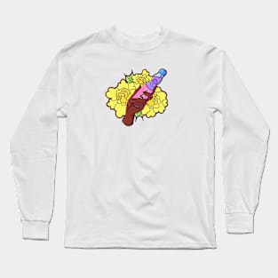 Ramune Bottle with Peonies Long Sleeve T-Shirt